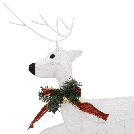 Buitenkerstversiering rendieren en slee 140 LED&apos;s wit 12