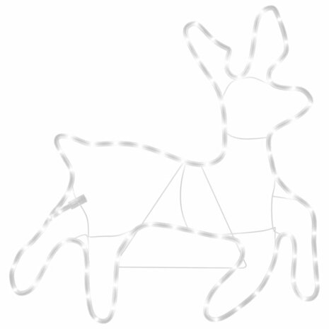 Kerstfiguur rendier met LED&apos;s 2 st 57x55x4,5 cm warmwit 3