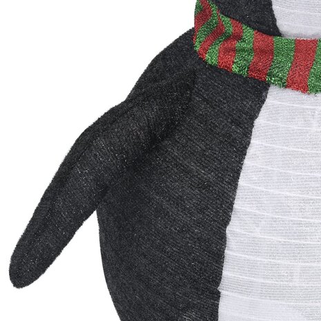 Kerstpinguïn decoratief LED 120 cm luxe stof 8