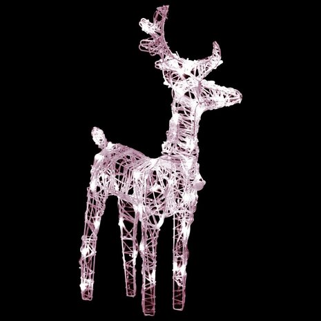 Kerstversiering rendieren en slee 160 LED&apos;s 130 cm acryl 4