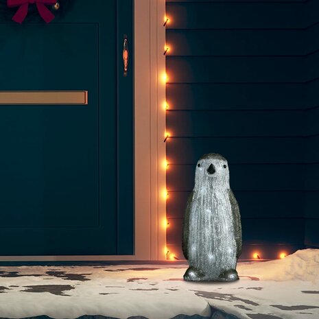 Kerstfiguur pinguïn LED binnen en buiten 30 cm acryl 1