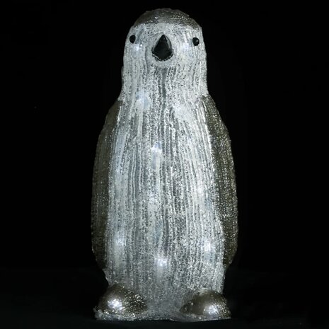 Kerstfiguur pinguïn LED binnen en buiten 30 cm acryl 2
