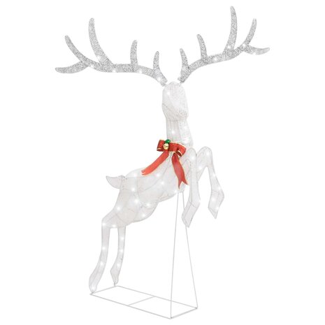 Kerstversiering vliegend rendier koudwit 120 LED&apos;s wit 2