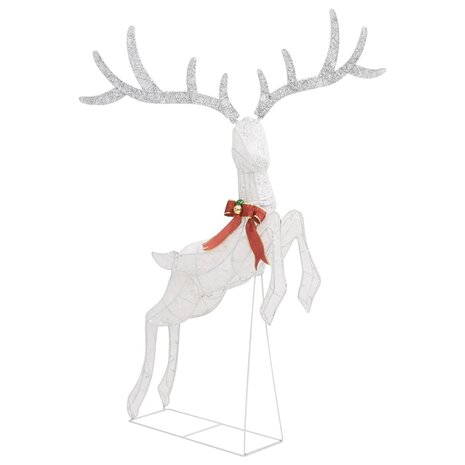 Kerstversiering vliegend rendier koudwit 120 LED&apos;s wit 5