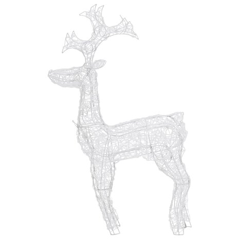 Kerstversiering rendier 90 LED&apos;s 60x16x100 cm acryl 6