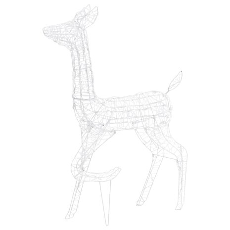 Kerstversiering rendierfamilie 160 LED meerkleurig acryl 7