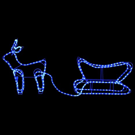 Kerstdecoratie rendier en slee 252 LED&apos;s 4