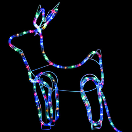 Kerstdecoratie rendier en slee 252 LED&apos;s 5