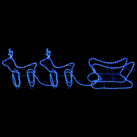 Buitenkerstversiering rendier en slee 576 LED&apos;s 4