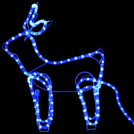 Buitenkerstversiering rendier en slee 576 LED&apos;s 5