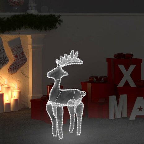 Kerstversiering rendier met mesh 306 LED&apos;s 60x24x89 cm 1
