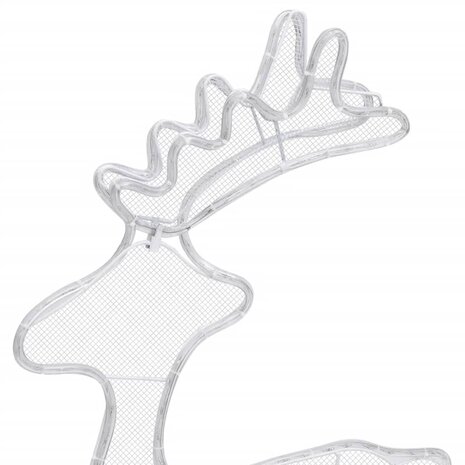 Kerstversiering rendier met mesh 306 LED&apos;s 60x24x89 cm 8