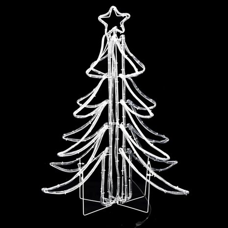 Kerstfiguur kerstboom met warmwitte LED&apos;s 87x87x93 cm 4