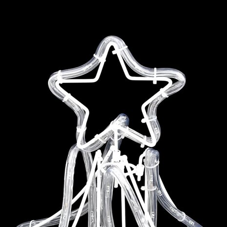 Kerstfiguur kerstboom met warmwitte LED&apos;s 87x87x93 cm 5