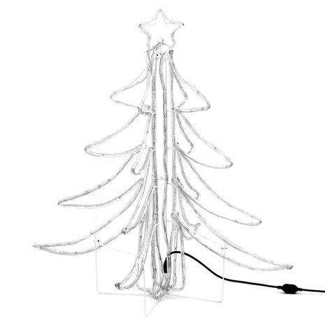 Kerstfiguur kerstboom met warmwitte LED&apos;s 87x87x93 cm 6
