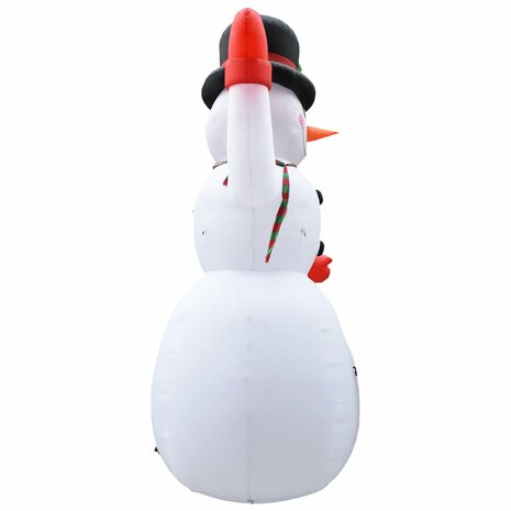 Kerstsneeuwpop opblaasbaar met LED XXL IP44 600 cm 5