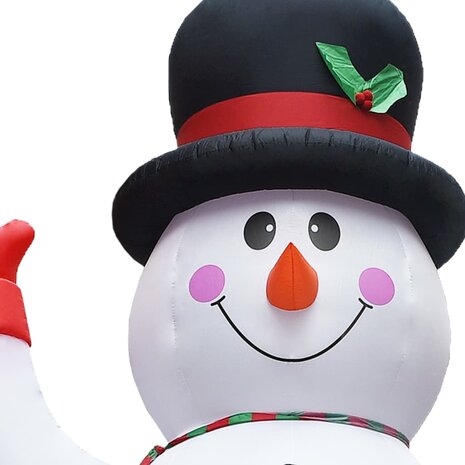 Kerstsneeuwpop opblaasbaar met LED XXL IP44 600 cm 6
