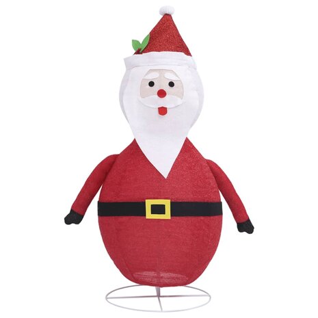Decoratieve kerstman LED luxe stof 120 cm 5