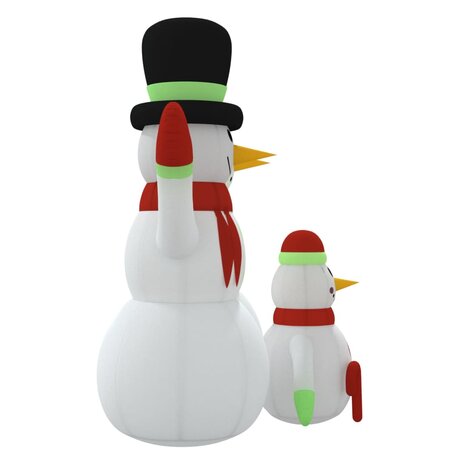 Sneeuwpopfamilie opblaasbaar met LED&apos;s 500 cm 5