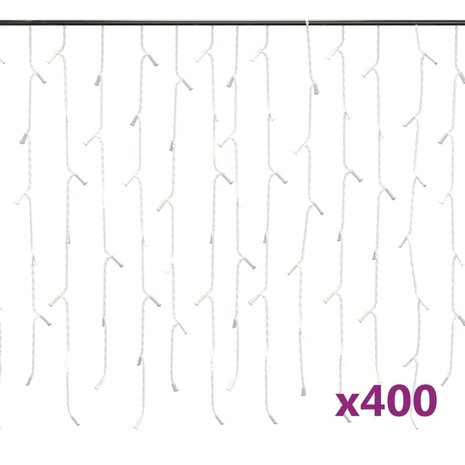 Lichtgordijn met 400 LED&apos;s en 8 functies 10 m meerkleurig 2