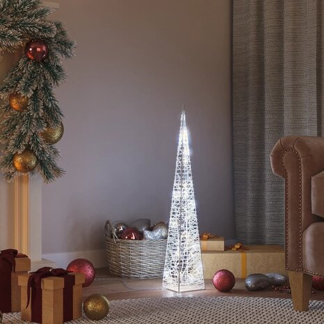 Lichtkegel decoratief LED 60 cm acryl koudwit 1