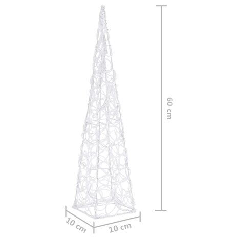 Lichtkegel decoratief LED 60 cm acryl blauw 9