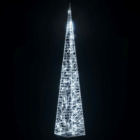 Lichtkegel decoratief LED 90 cm acryl koudwit 4