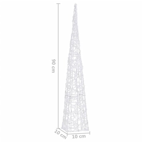 Lichtkegel decoratief LED 90 cm acryl meerkleurig 9