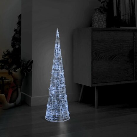 Lichtkegel decoratief LED koudwit 90 cm acryl 1