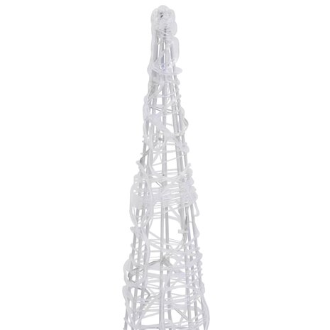 Lichtkegel decoratief LED koudwit 90 cm acryl 5