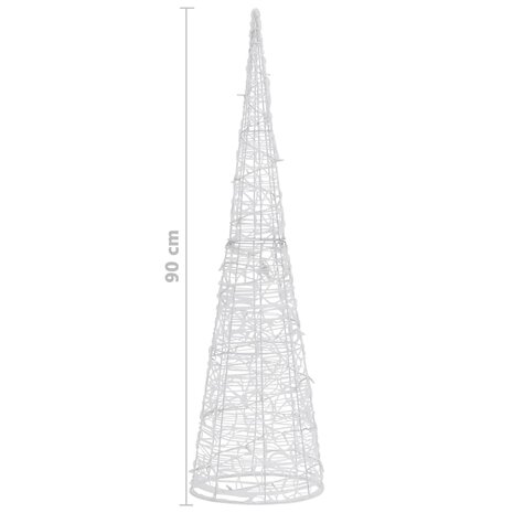 Lichtkegel decoratief LED koudwit 90 cm acryl 7