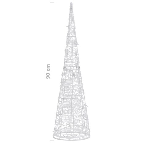 Lichtkegel decoratief LED blauw 90 cm acryl 7