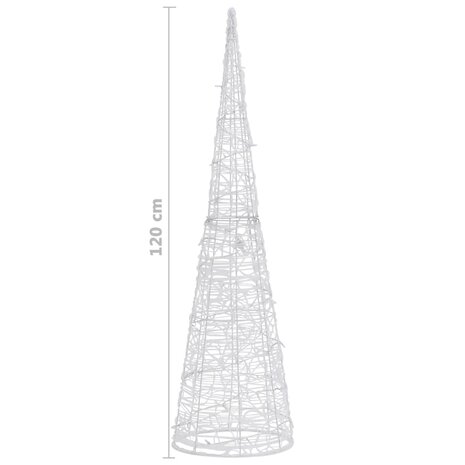 Lichtkegel decoratief LED koudwit 120 cm acryl 7