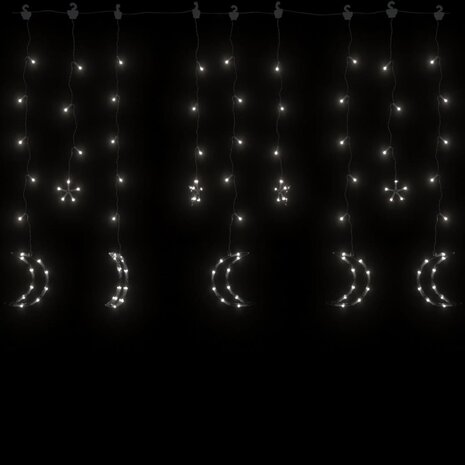Lichtslinger ster en maan afstandsbediening 138 LED&apos;s koudwit 4