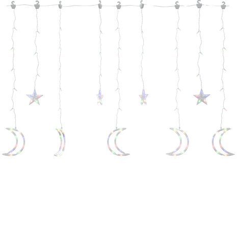 Lichtslinger ster en maan 138 LED&apos;s meerkleurig 2