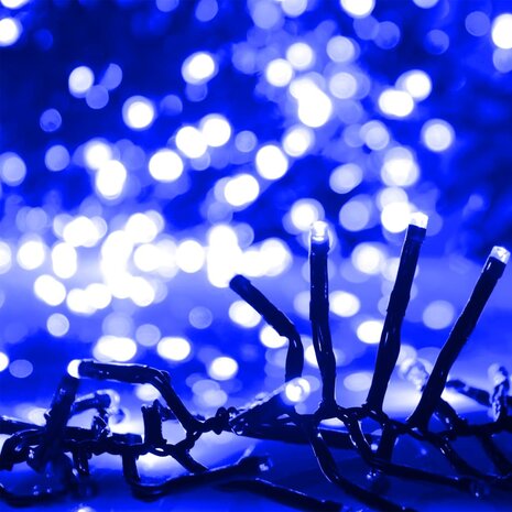 Lichtslinger cluster met 2000 LED&apos;s blauw 17 m PVC 4