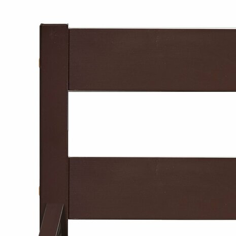Bedframe massief grenenhout donkerbruin 100x200 cm 5