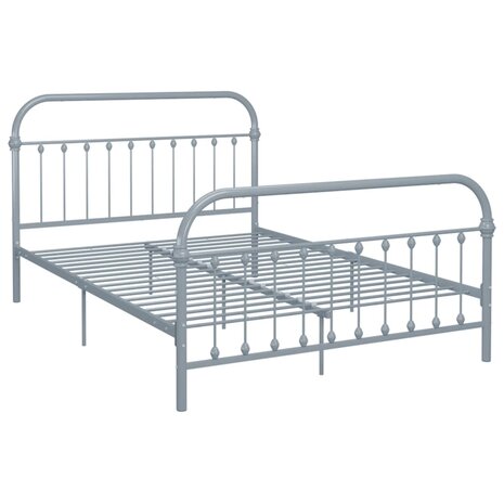 Bedframe metaal grijs 160x200 cm 2