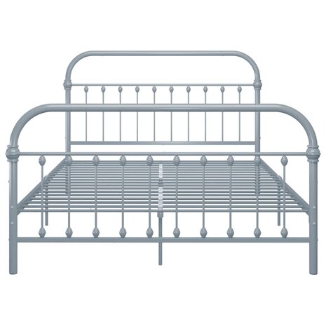 Bedframe metaal grijs 160x200 cm 3