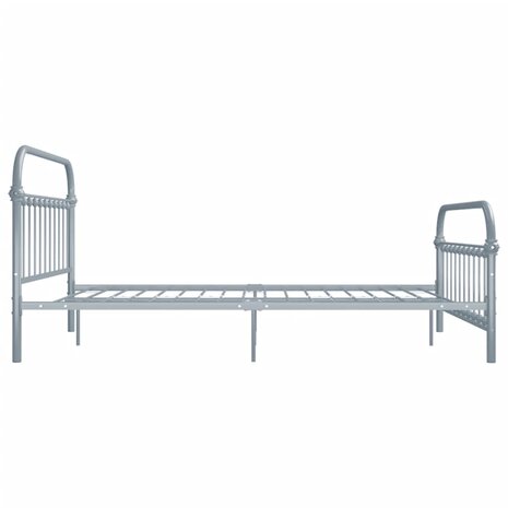 Bedframe metaal grijs 160x200 cm 4