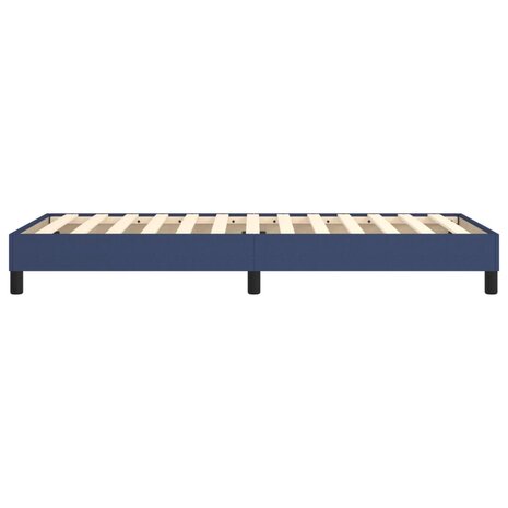 Bedframe stof blauw 80x200 cm 6