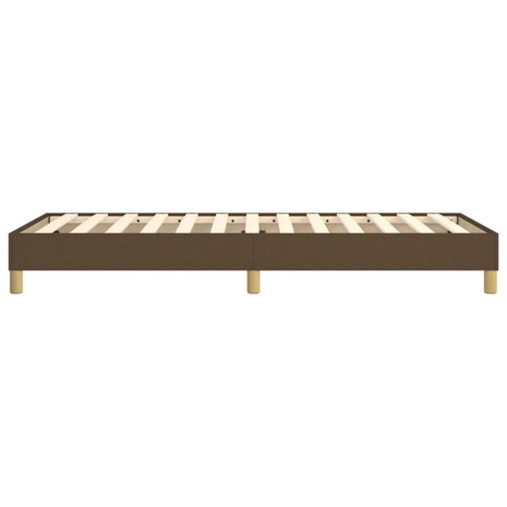 Bedframe stof donkerbruin 90x200 cm 6