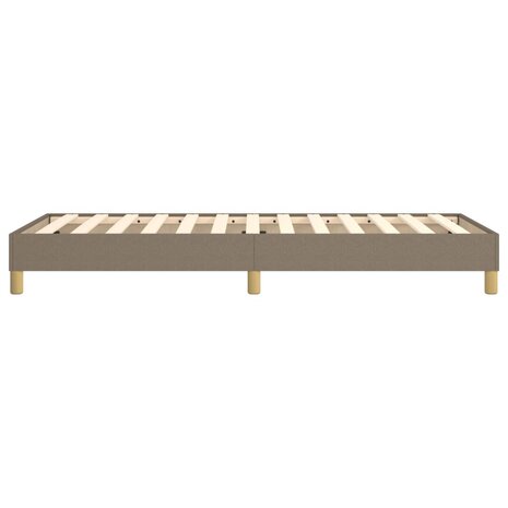 Bedframe stof taupe 90x200 cm 6