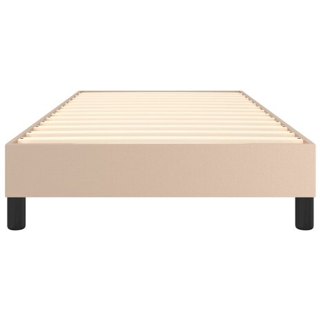 Bedframe kunstleer cappuccinokleurig 100x200 cm 5