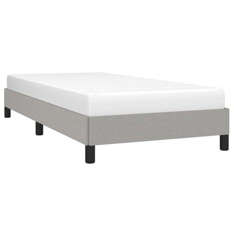 Bedframe stof lichtgrijs 80x200 cm 3