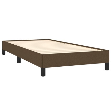 Bedframe stof donkerbruin 90x200 cm 4