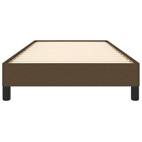 Bedframe stof donkerbruin 90x200 cm 5