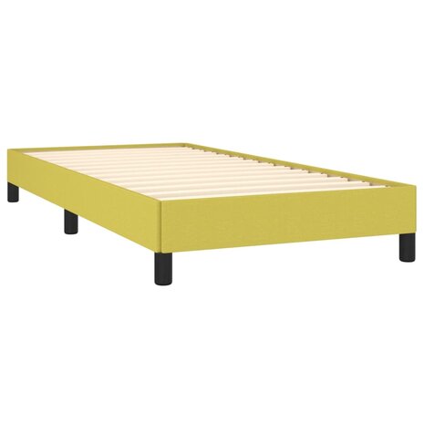 Bedframe stof groen 90x200 cm 4