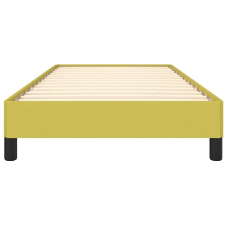 Bedframe stof groen 90x200 cm 5