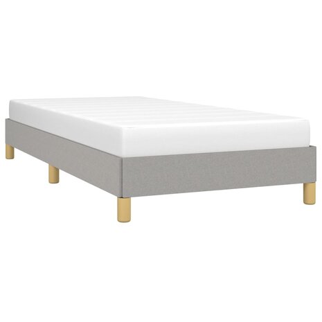 Bedframe stof lichtgrijs 90x200 cm 3